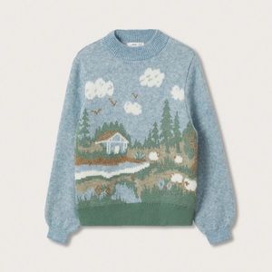 Mango Printed knit sweater